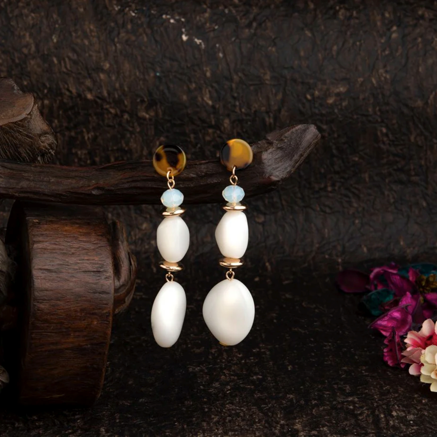 Gold Plated Beads Designed Western Fashion Earring