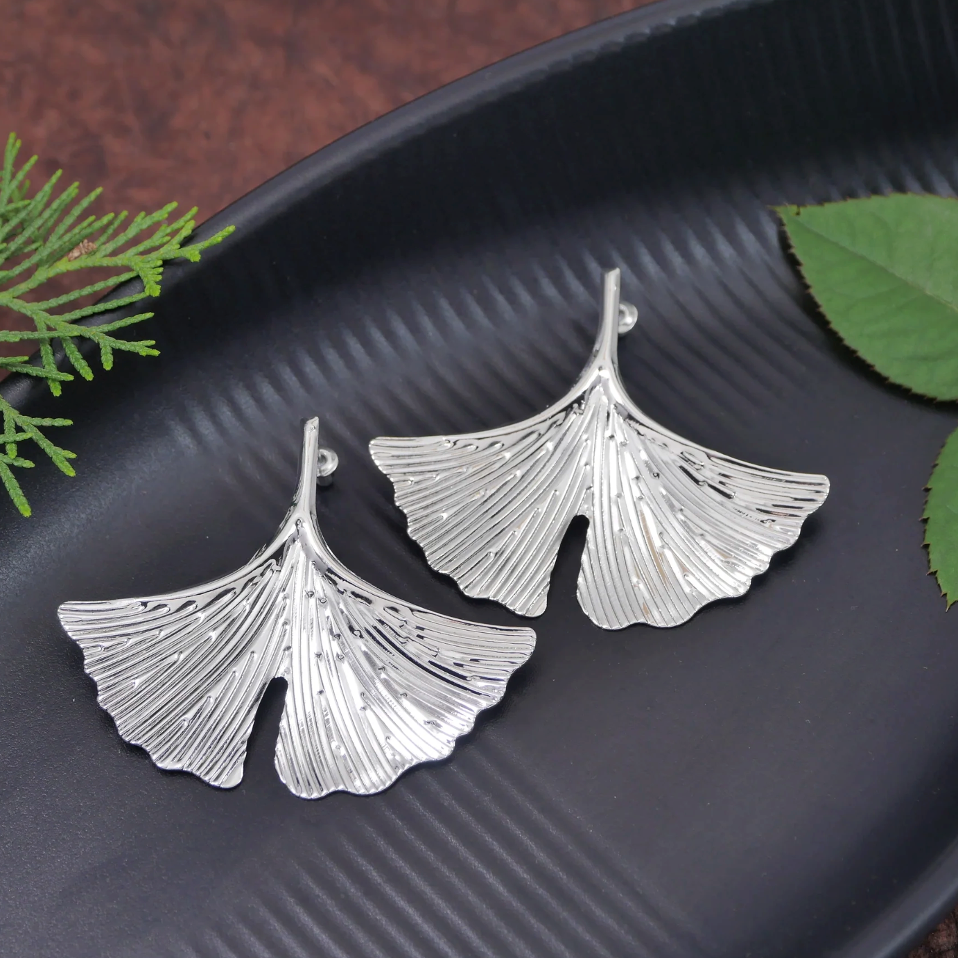 Elegant Ginkgo Leaf Earrings