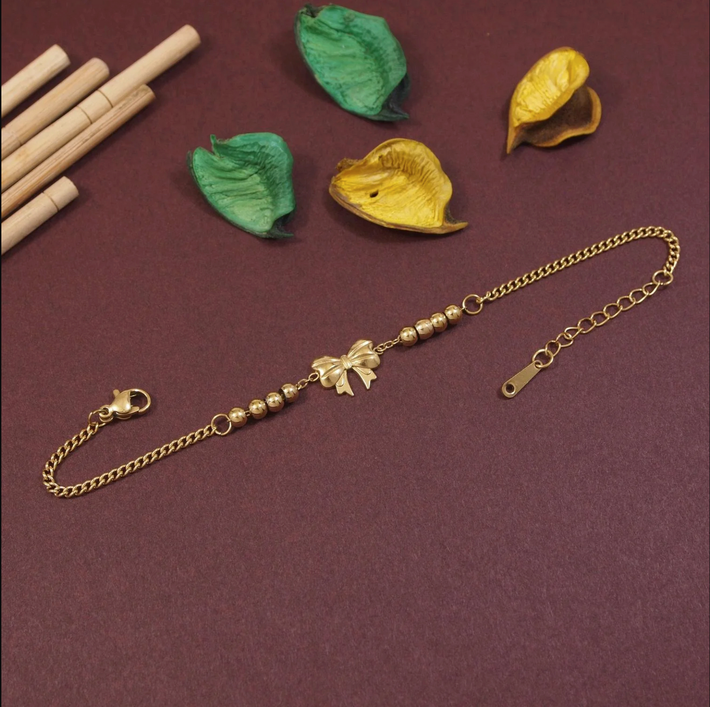 Dainty Bow Charm Bracelet