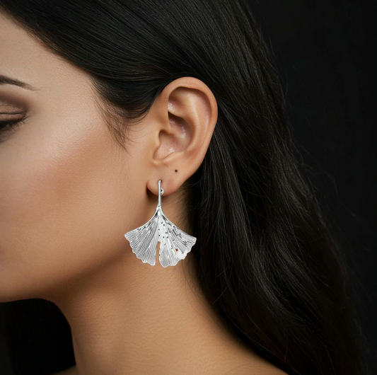 Elegant Ginkgo Leaf Earrings