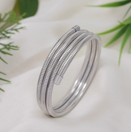 Modern Coil Wrap Bracelet