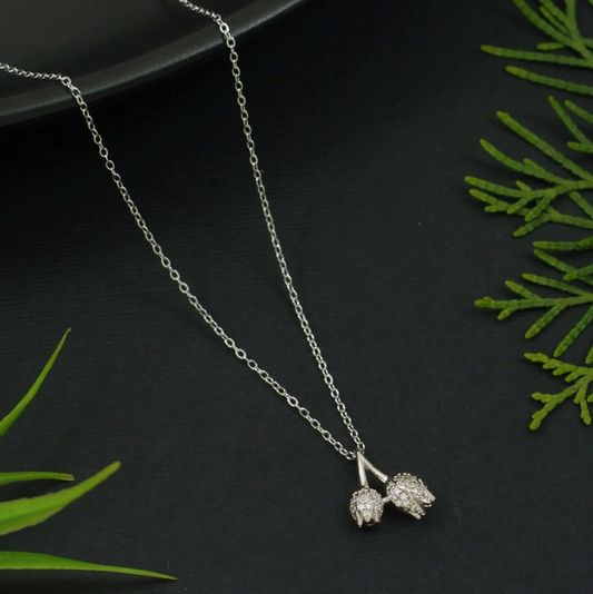 Sparkling Tulip Bud Necklace